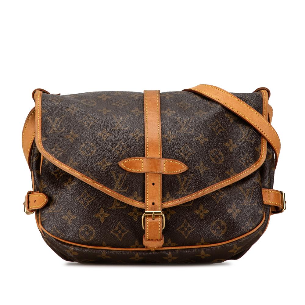 Louis Vuitton B Louis Vuitton Brown Monogram Canvas Canvas Monogram Saumur 30 France