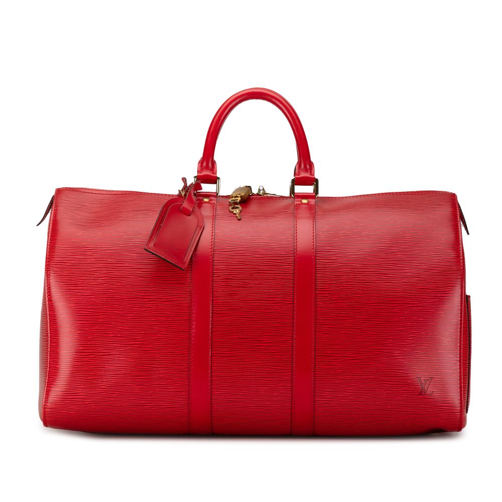 Louis Vuitton B Louis Vuitton Red Epi Leather Leather Epi Keepall 45 France