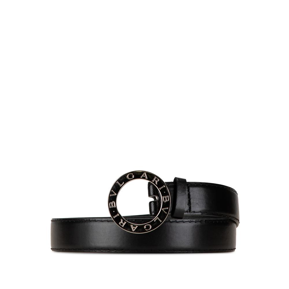 Bvlgari AB Bvlgari Black Calf Leather Bvlgari Bvlgari Belt Italy