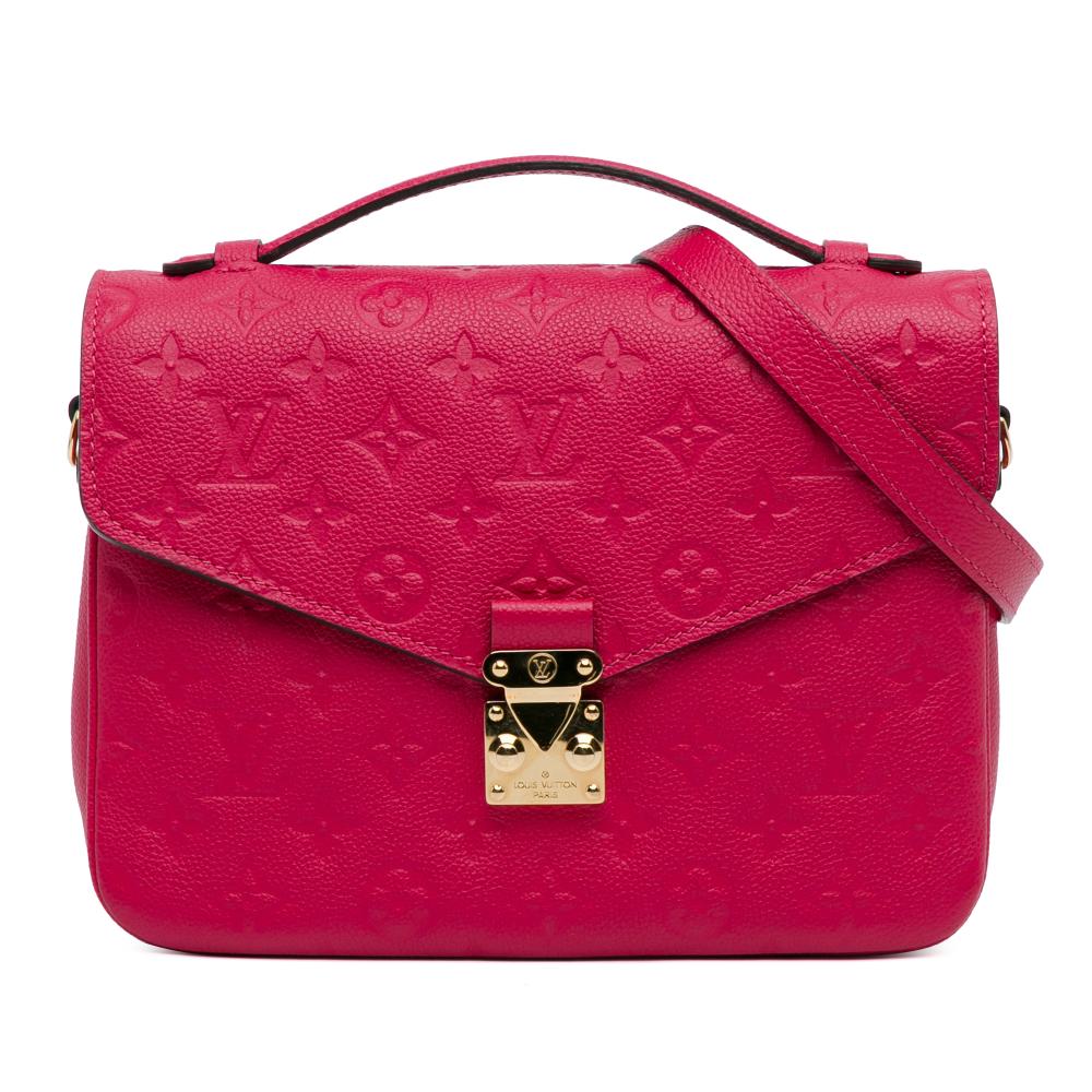 Louis Vuitton AB Louis Vuitton Pink Dark Pink Monogram Empreinte Leather Pochette Metis France