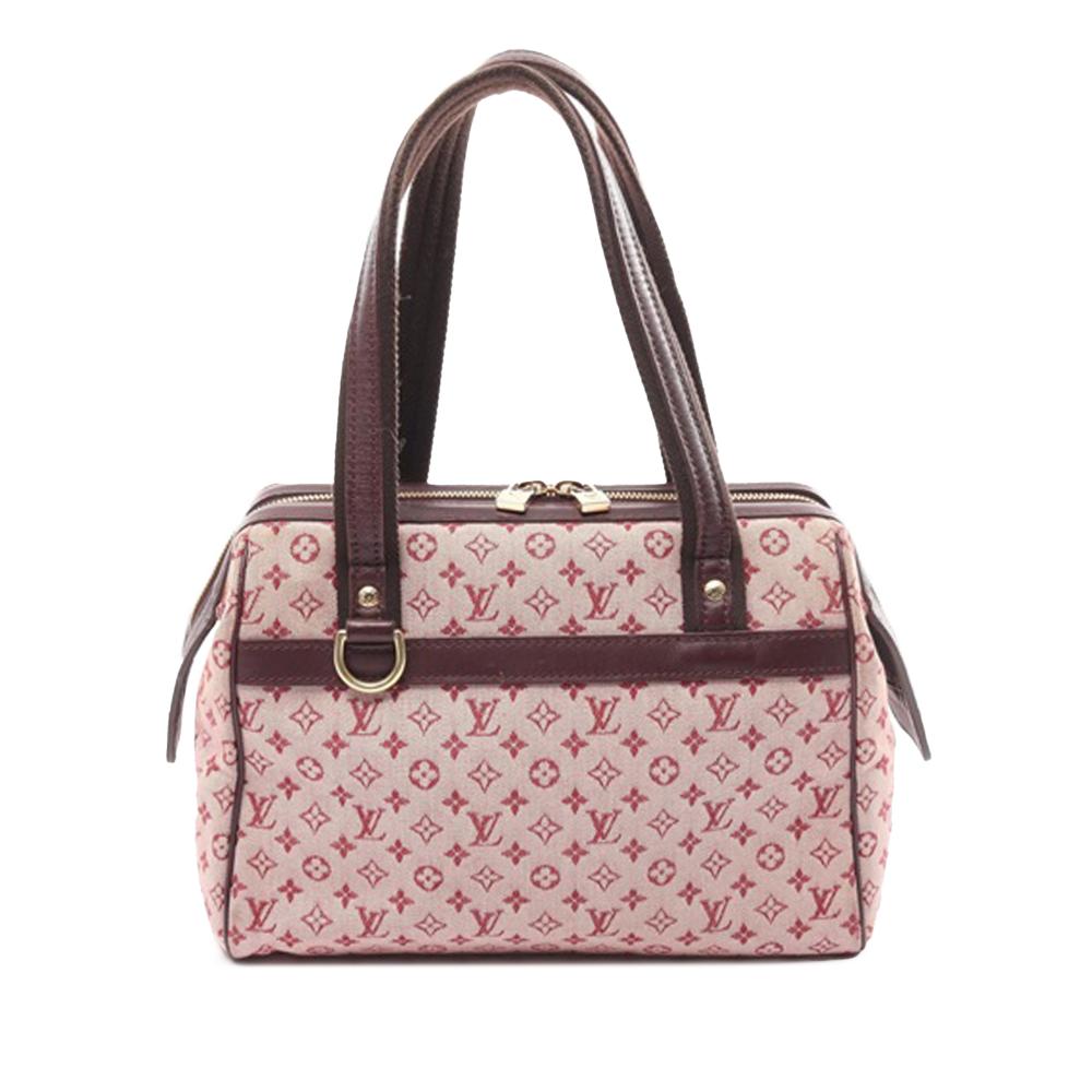 Louis Vuitton B Louis Vuitton Red Canvas Fabric Monogram Mini Lin Josephine PM France