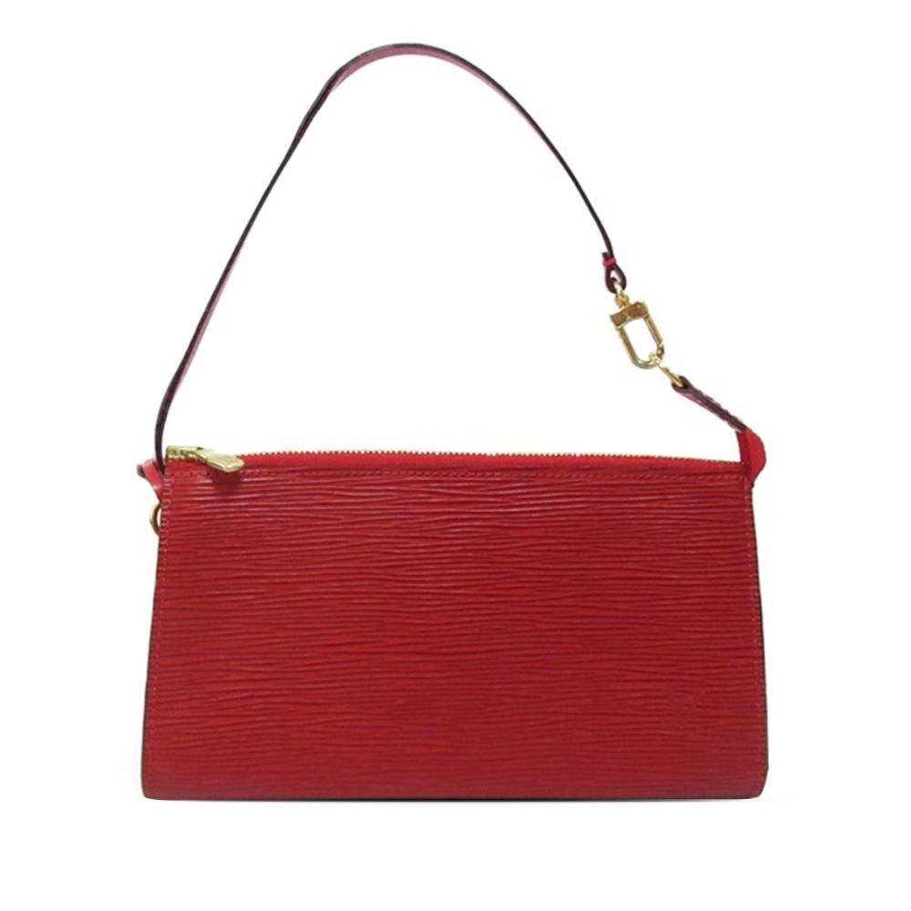 Louis Vuitton AB Louis Vuitton Red Epi Leather Leather Epi Pochette Accessoires France