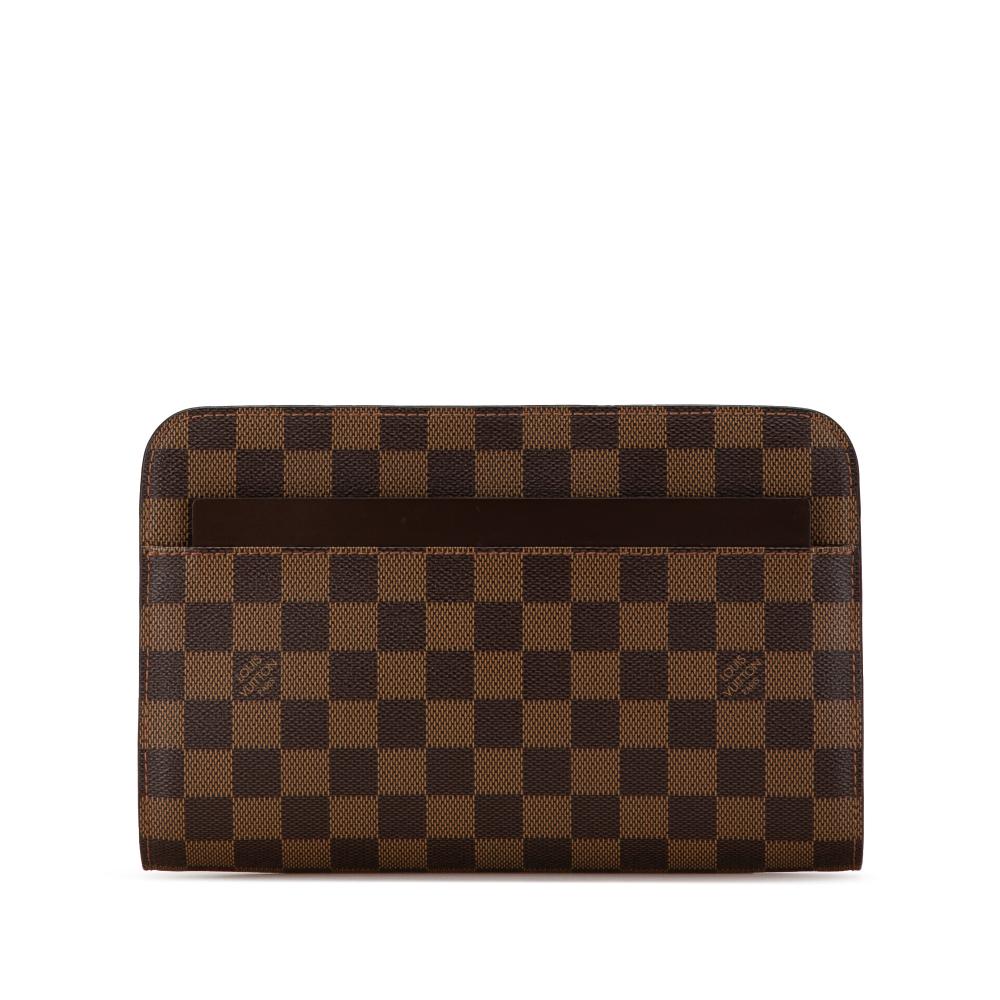 Louis Vuitton B Louis Vuitton Brown Damier Canvas Canvas Damier Ebene Pochette Saint Louis France