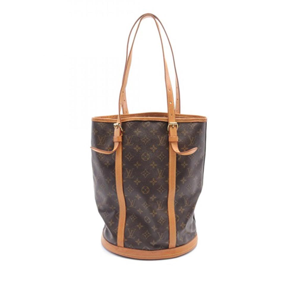 Louis Vuitton B Louis Vuitton Brown Monogram Canvas Canvas Monogram Bucket GM France