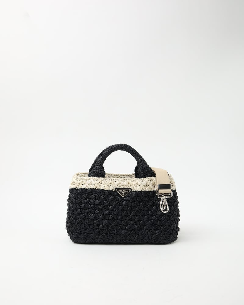 Prada Raffia Tote Bag