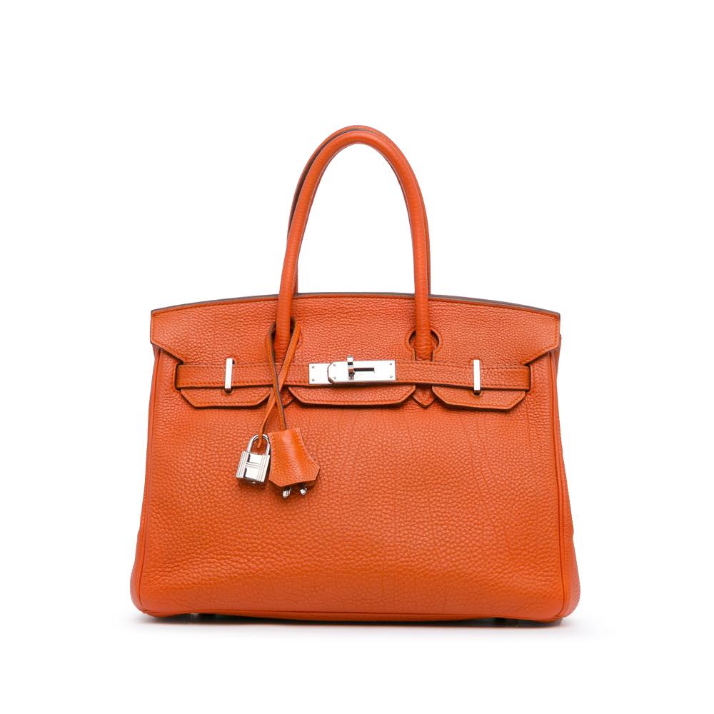 Hermès AB Hermès Orange Calf Leather Togo Birkin Retourne 30 France