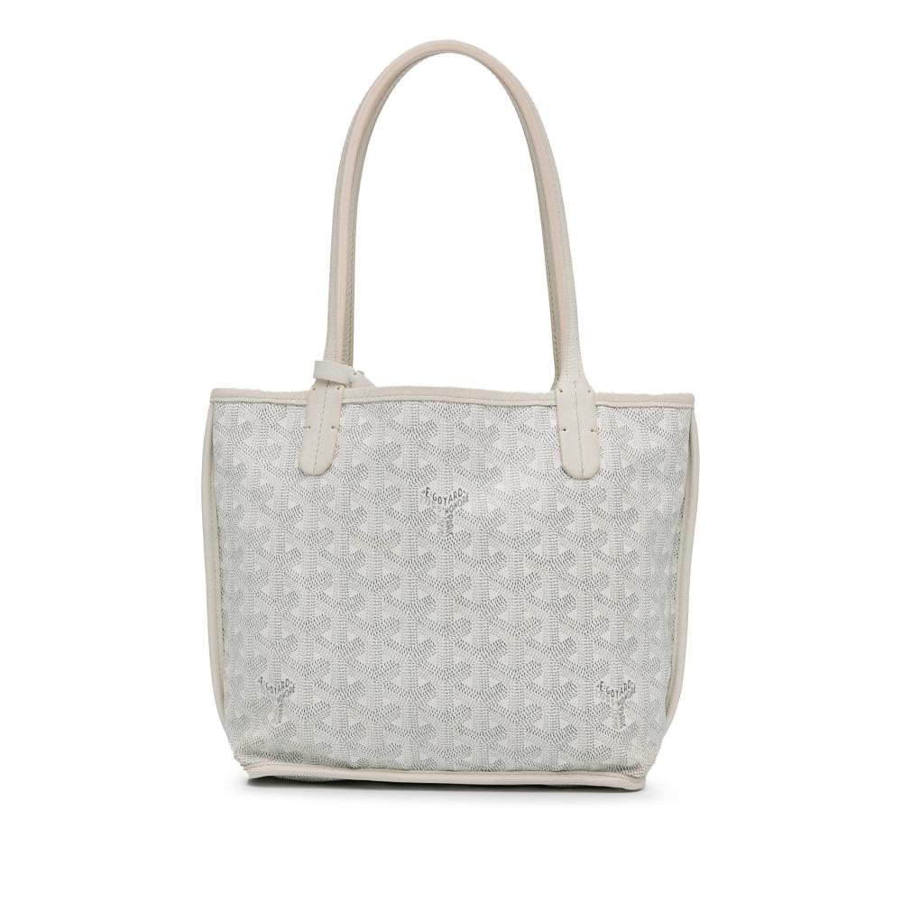 Goyard AB Goyard White Coated Canvas Fabric Mini Goyardine Reversible Anjou France