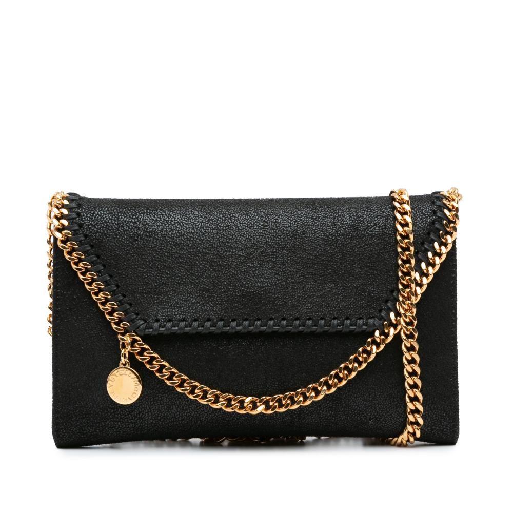 Stella McCartney AB Stella McCartney Black Polyester Fabric Mini Falabella Crossbody Italy