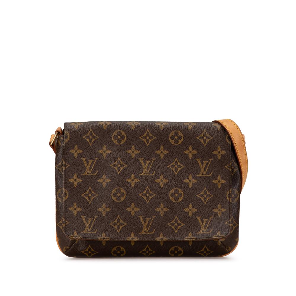 Louis Vuitton B Louis Vuitton Brown Monogram Canvas Canvas Monogram Musette Tango Short Strap France