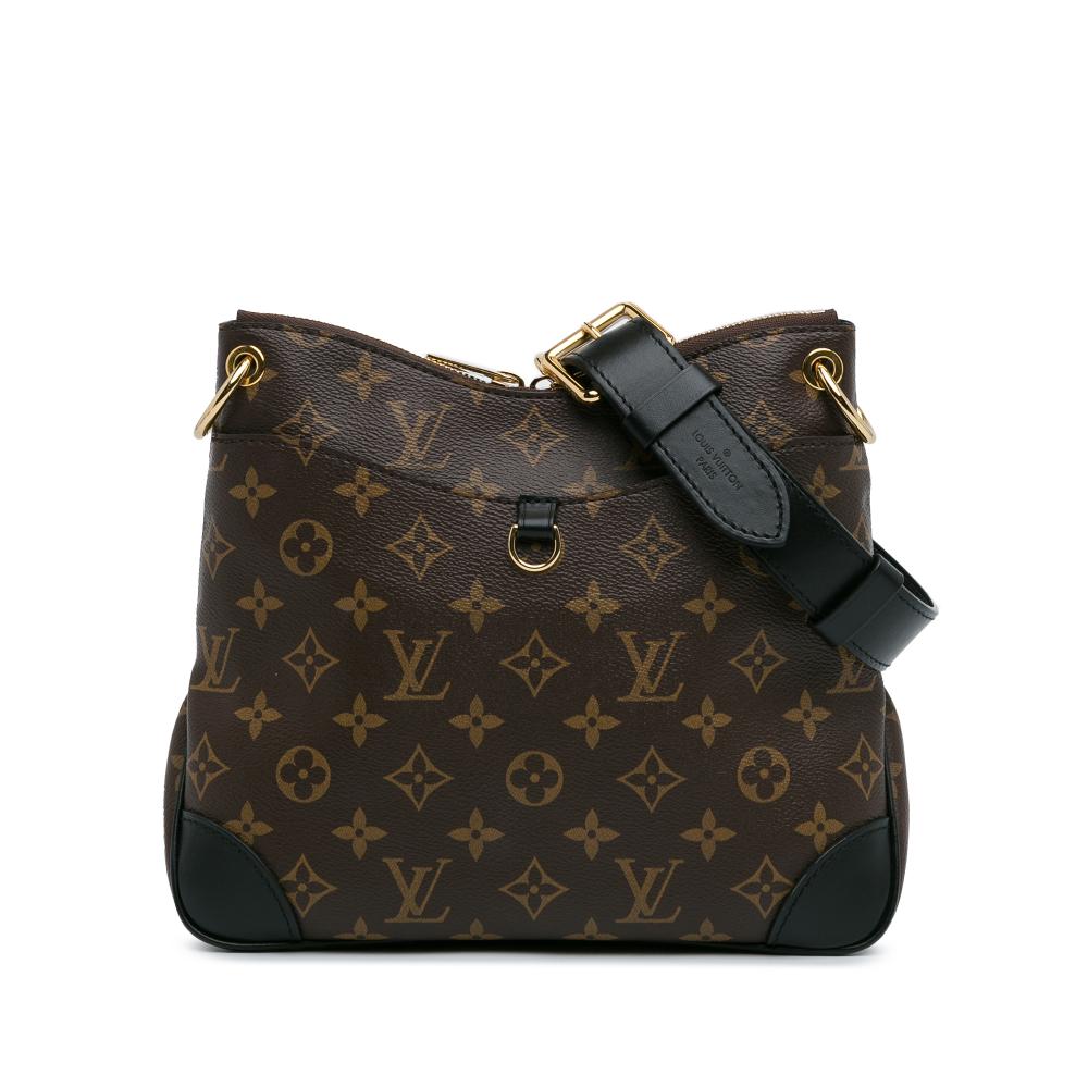 Louis Vuitton AB Louis Vuitton Brown with Black Monogram Canvas Canvas Monogram Odeon NM PM France