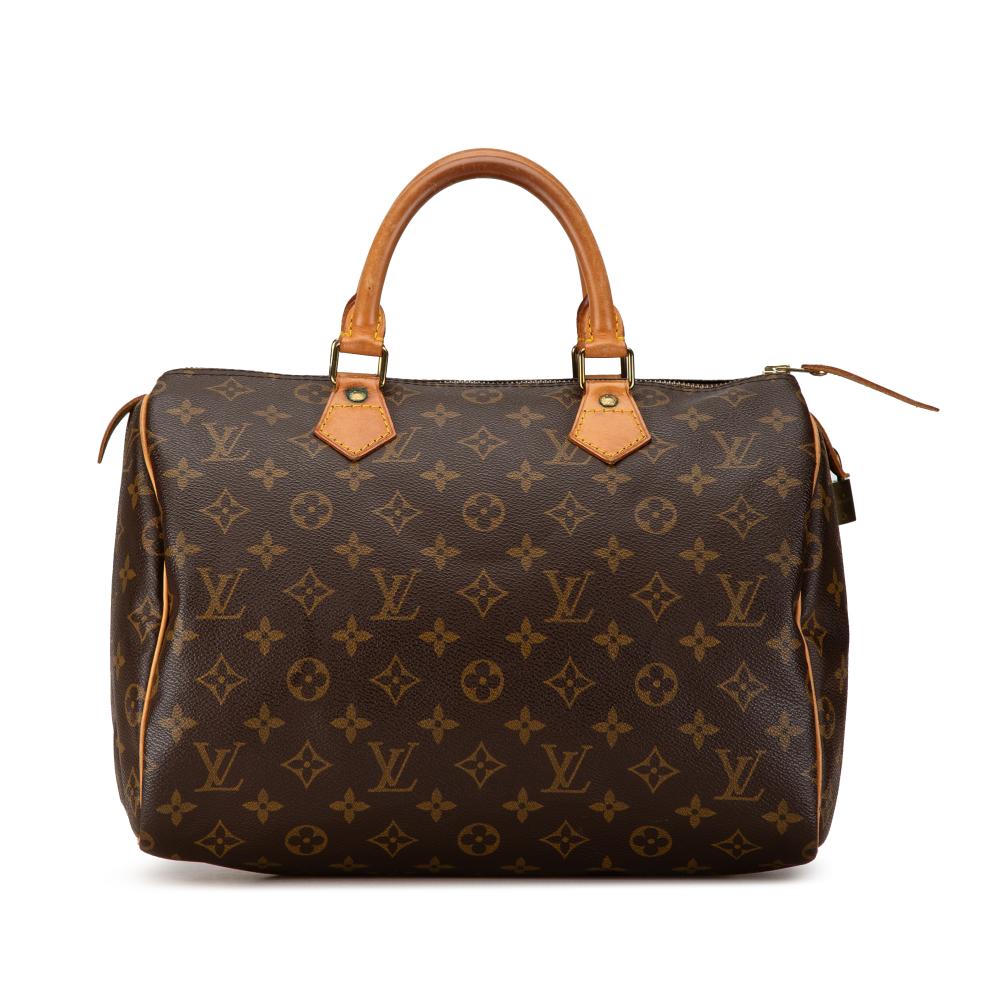 Louis Vuitton B Louis Vuitton Brown Monogram Canvas Canvas Monogram Speedy 35 France