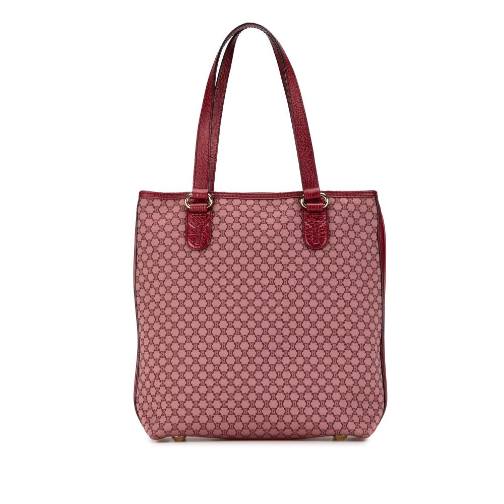 Celine B Celine Red Bordeaux Canvas Fabric Macadam Tote China