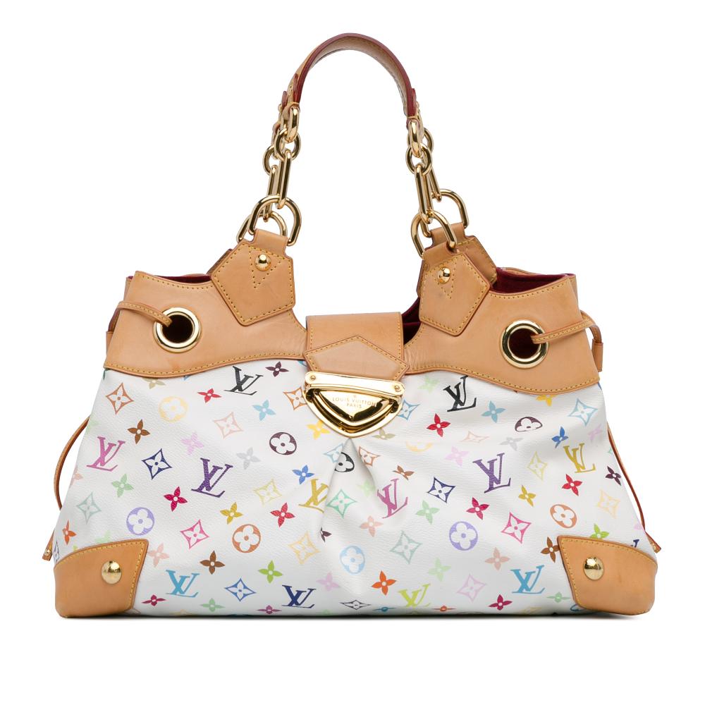 Louis Vuitton B Louis Vuitton White Monogram Multicolore Canvas Canvas Monogram Multicolore Ursula France