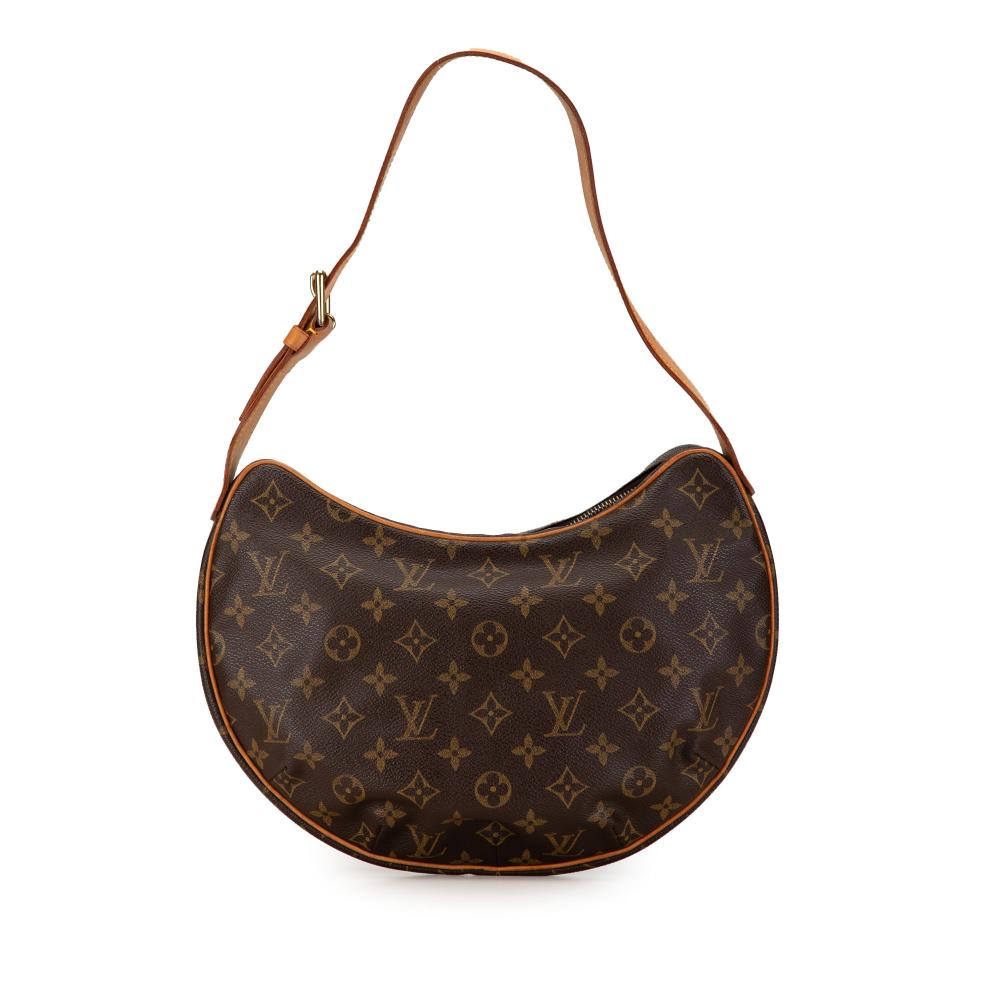 Louis Vuitton B Louis Vuitton Brown Monogram Canvas Canvas Monogram Croissant MM France