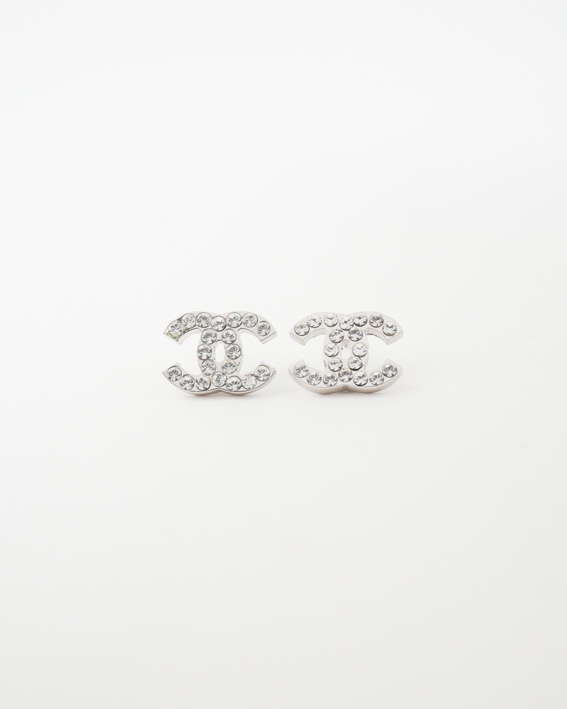 Chanel Coco Mark Rhinestone Earrings