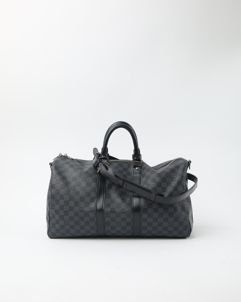 Louis Vuitton Damier Graphite Keepall Bandoulière 45 Weekend Bag