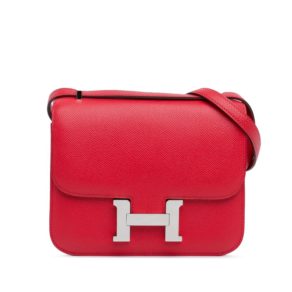 Hermès AB Hermès Red Calf Leather Mini Epsom Constance 18 France