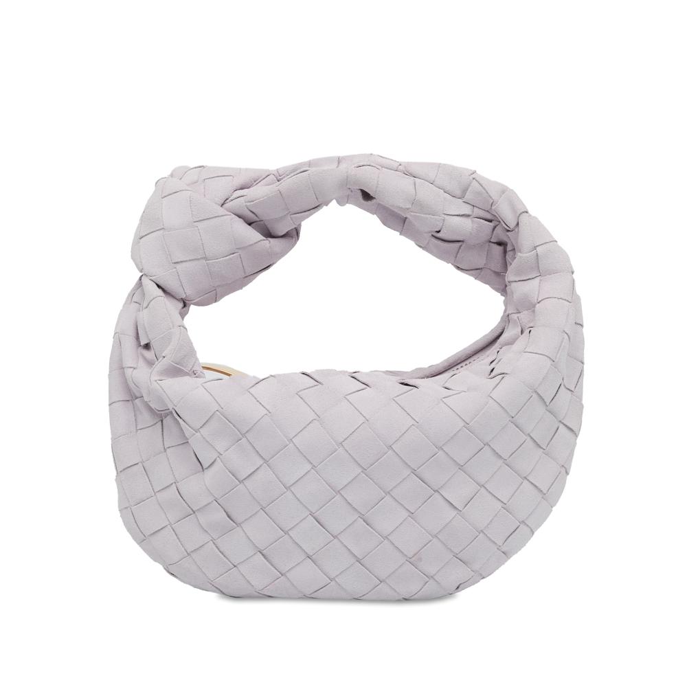 Bottega Veneta B Bottega Veneta Purple Light Purple Suede Leather Mini Intrecciato Jodie Italy