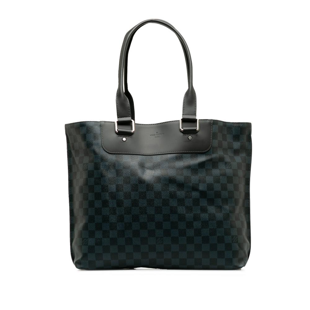 Louis Vuitton AB Louis Vuitton Blue with Black Damier Canvas Canvas Damier Cobalt Cabas Voyage Spain