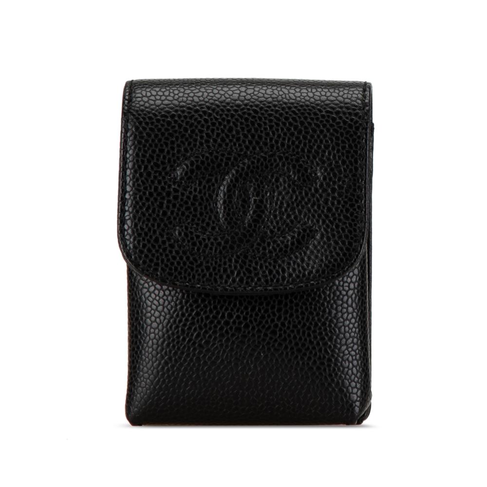 Chanel AB Chanel Black Caviar Leather Leather CC Caviar Cigarette Case Italy