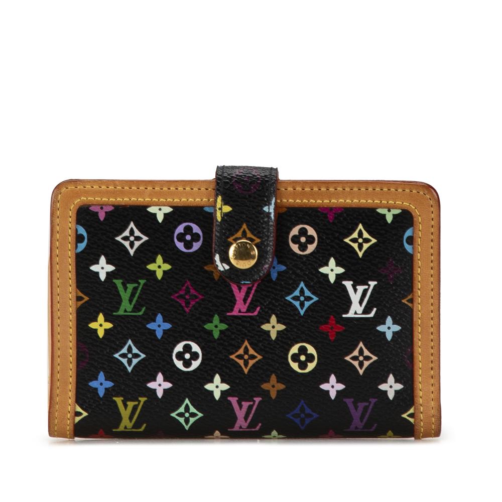 Louis Vuitton Black Monogram Multicolore Viennois Continental Wallet France