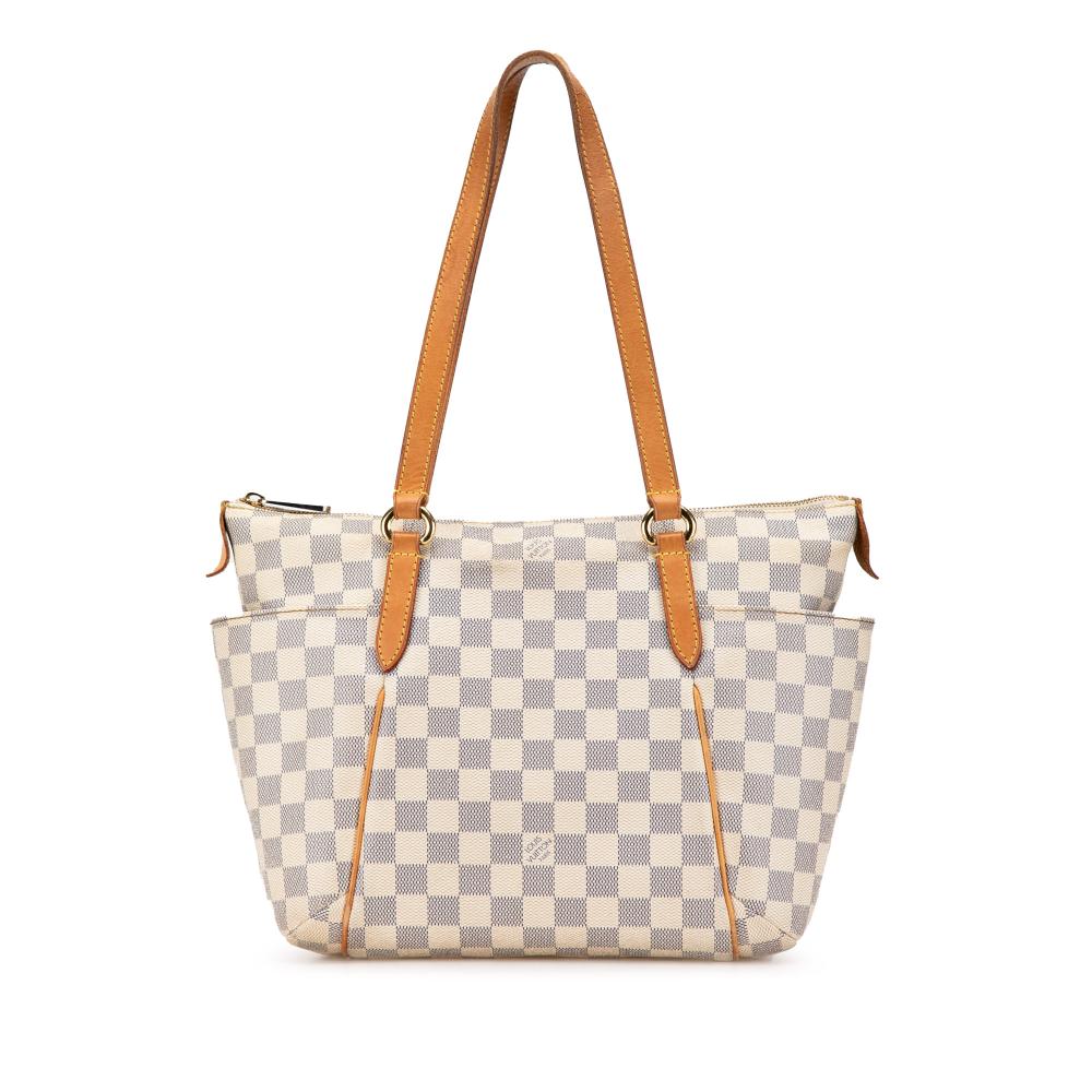 Louis Vuitton B Louis Vuitton White Damier Canvas Canvas Damier Azur Totally PM France