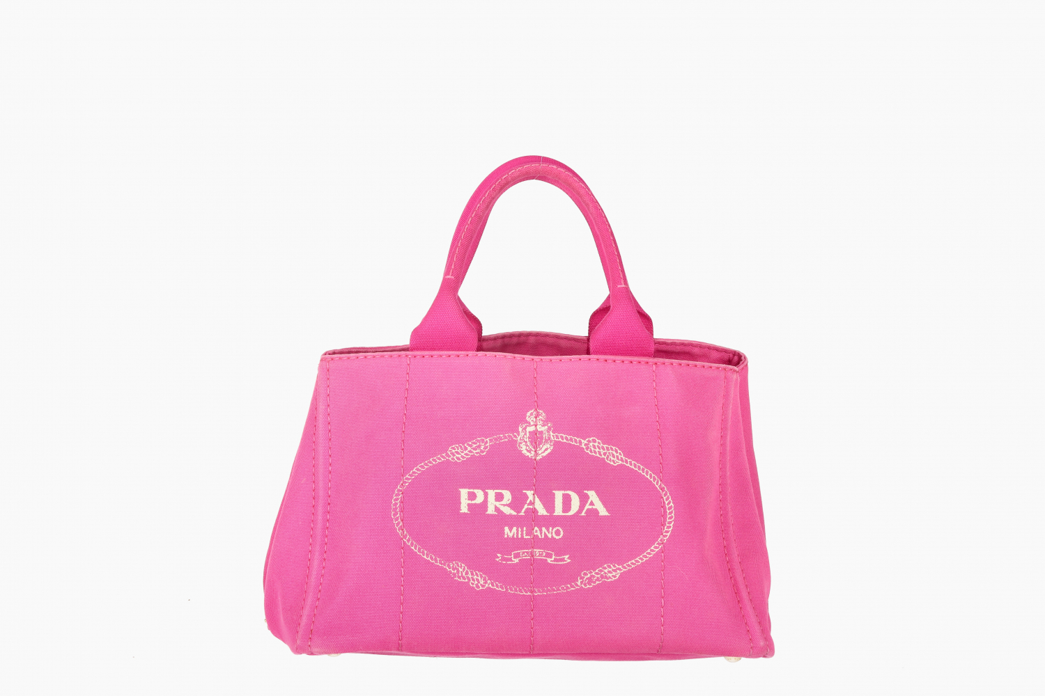 Prada Pink Canvas Prada Canapa Tote