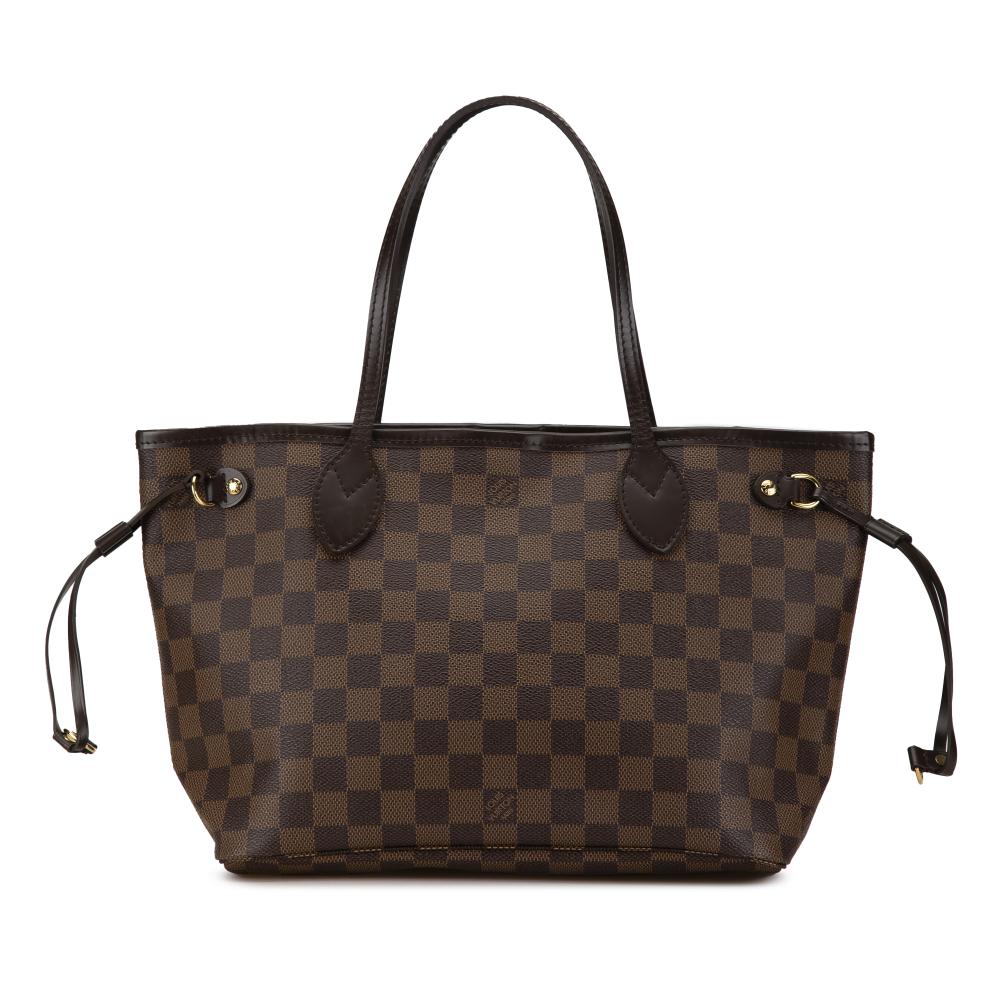 Louis Vuitton B Louis Vuitton Brown Damier Canvas Canvas Damier Ebene Neverfull PM France