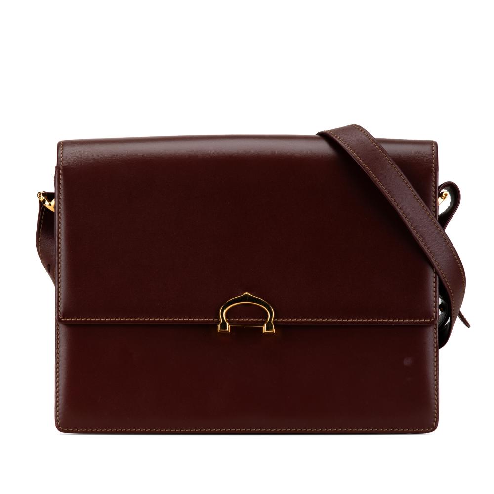 Cartier B Cartier Red Bordeaux Calf Leather Must de Cartier Crossbody France