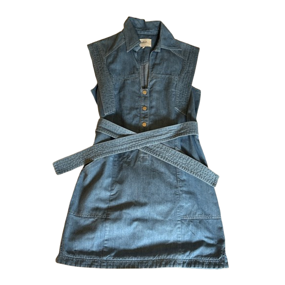 ba&sh Kleid aus hellem Jeansstoff