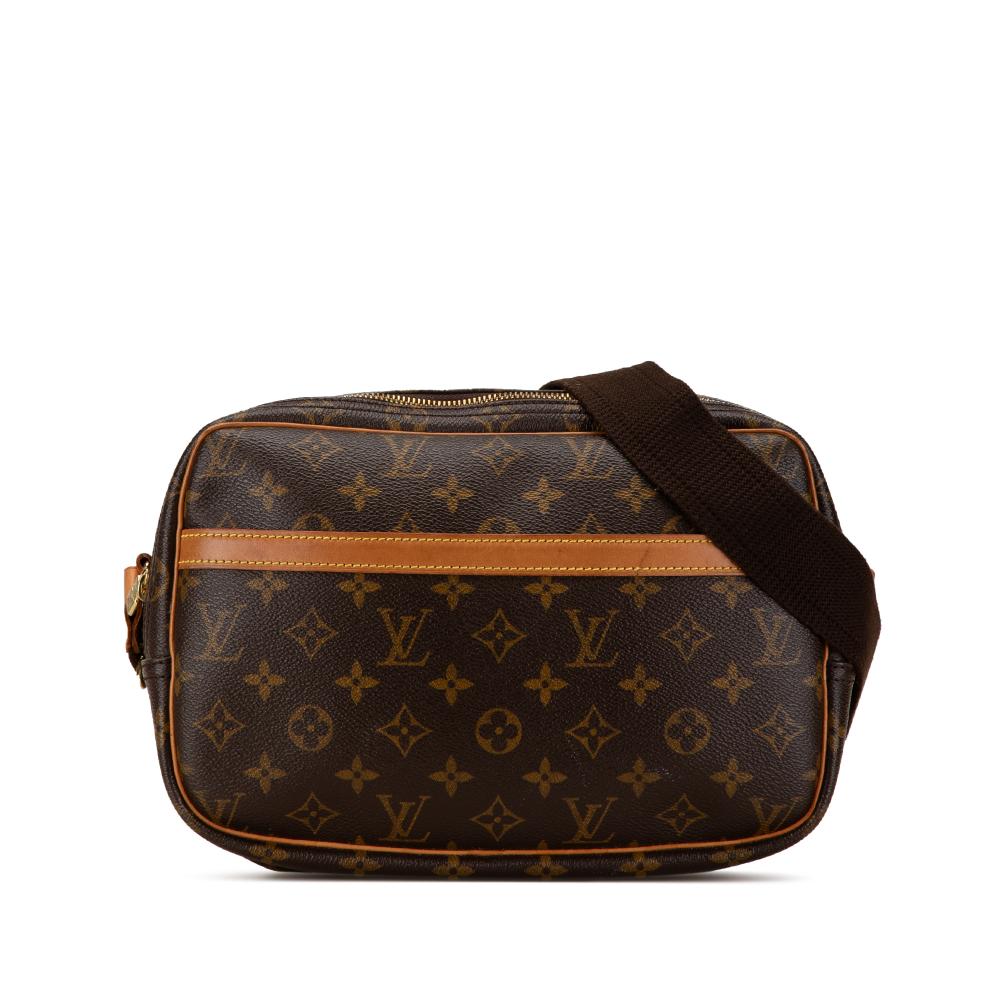 Louis Vuitton AB Louis Vuitton Brown Monogram Canvas Canvas Monogram Reporter PM France