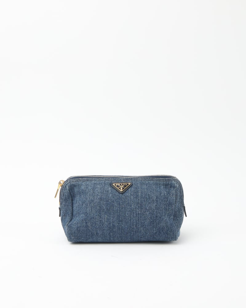 Prada Denim Cosmetic Pouch