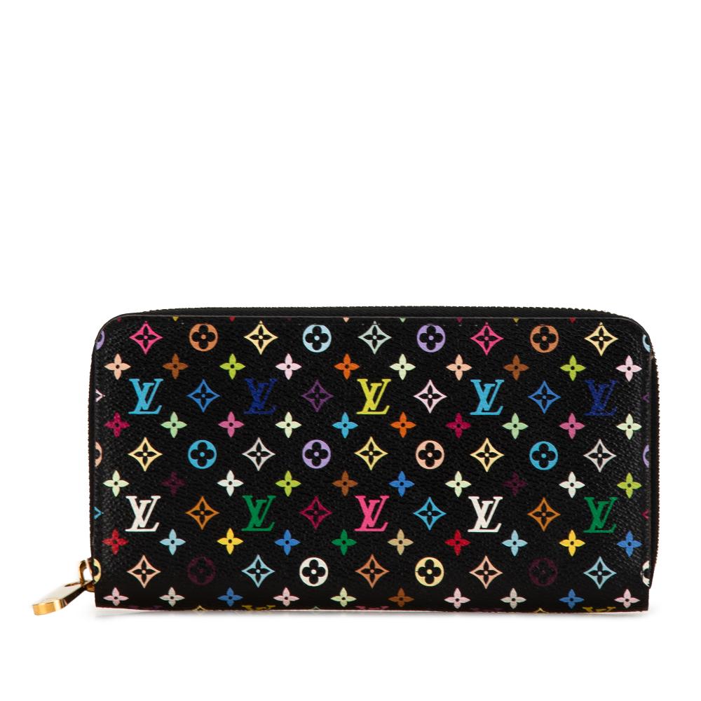 Louis Vuitton B Louis Vuitton Black Monogram Multicolore Canvas Canvas Monogram Multicolore Zippy Wallet Spain