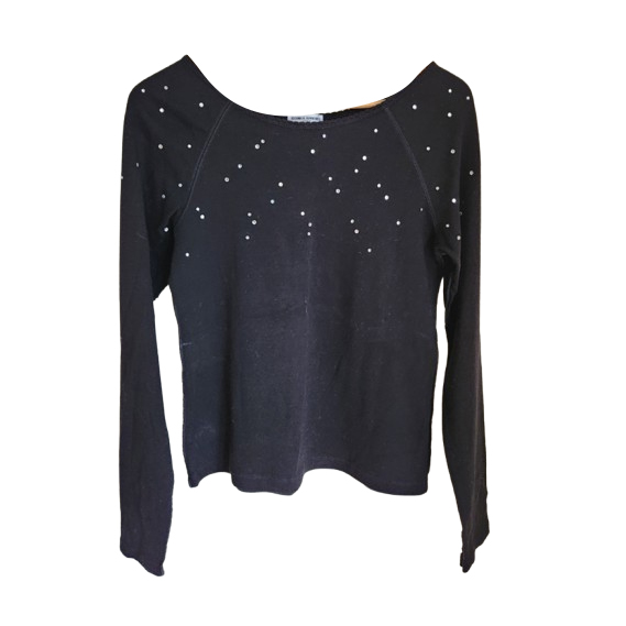 Sonia Rykiel Stone decorative black top.