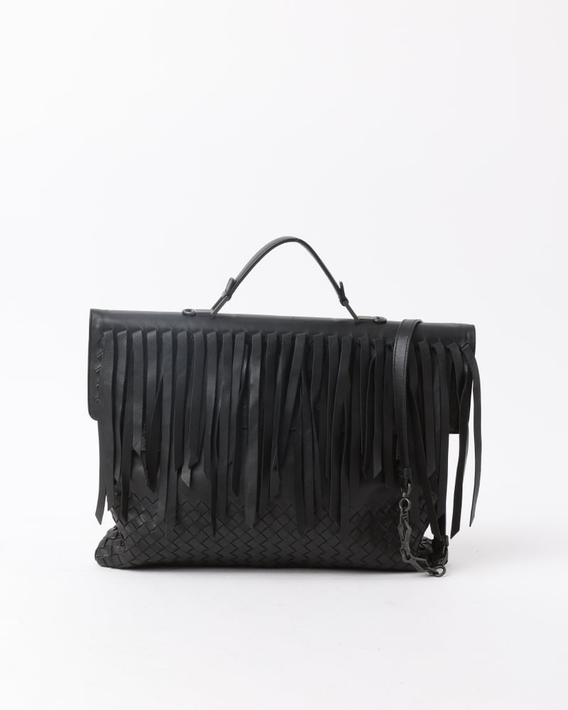 Bottega Veneta Intrecciato Fringe Business Bag