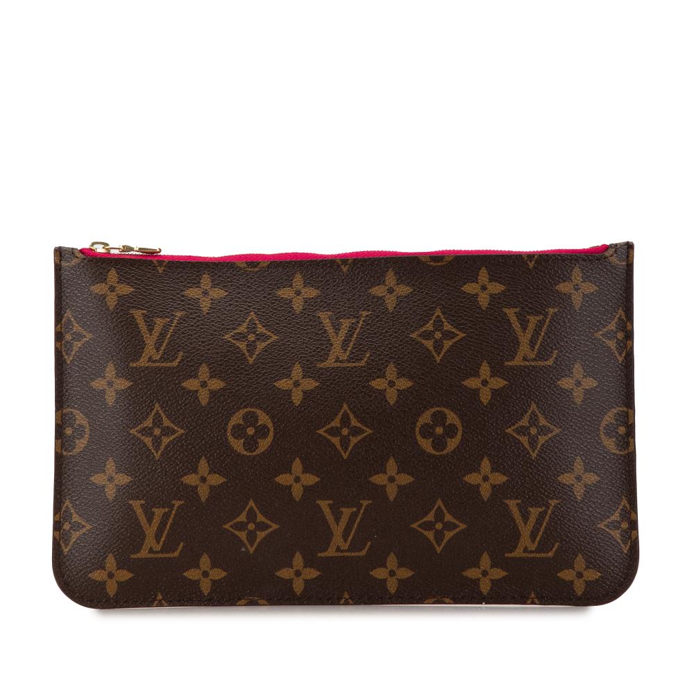 Louis Vuitton B Louis Vuitton Brown Monogram Canvas Canvas Monogram Neverfull Pochette France