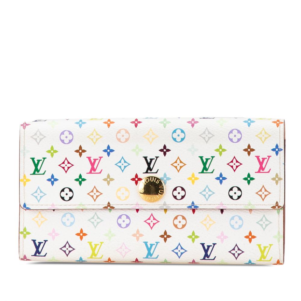 Louis Vuitton White Monogram Multicolore Canvas Canvas Monogram Multicolore Sarah Long Wallet Spain