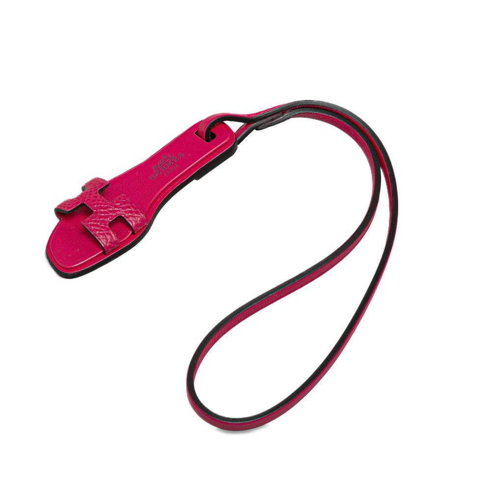 Hermès AB Hermès Pink Hot Pink Calf Leather Oran Nano Bag Charm France