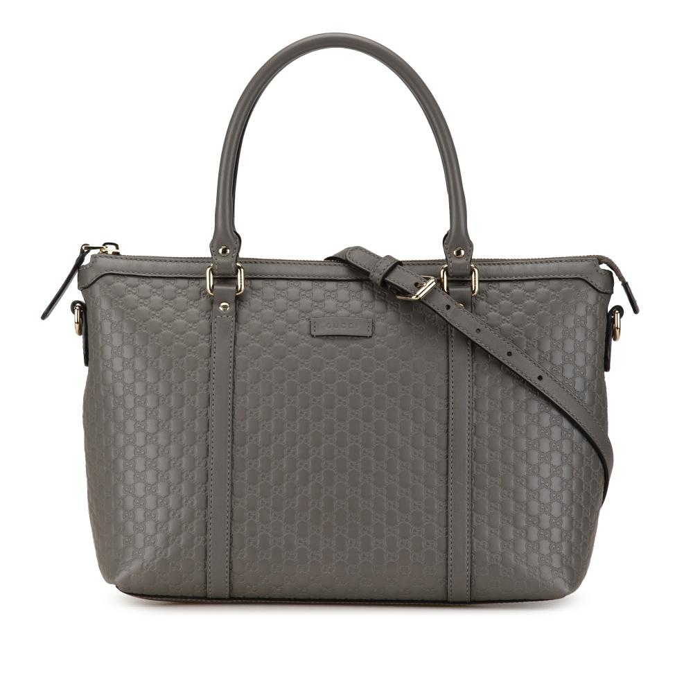 Gucci B Gucci Gray Calf Leather Small Microguccissima Joy Satchel Italy