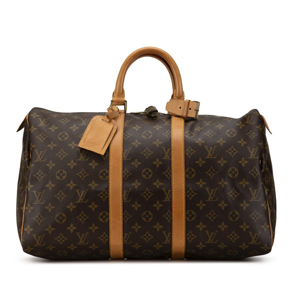 Louis Vuitton B Louis Vuitton Brown Monogram Canvas Canvas Monogram Keepall 45 France