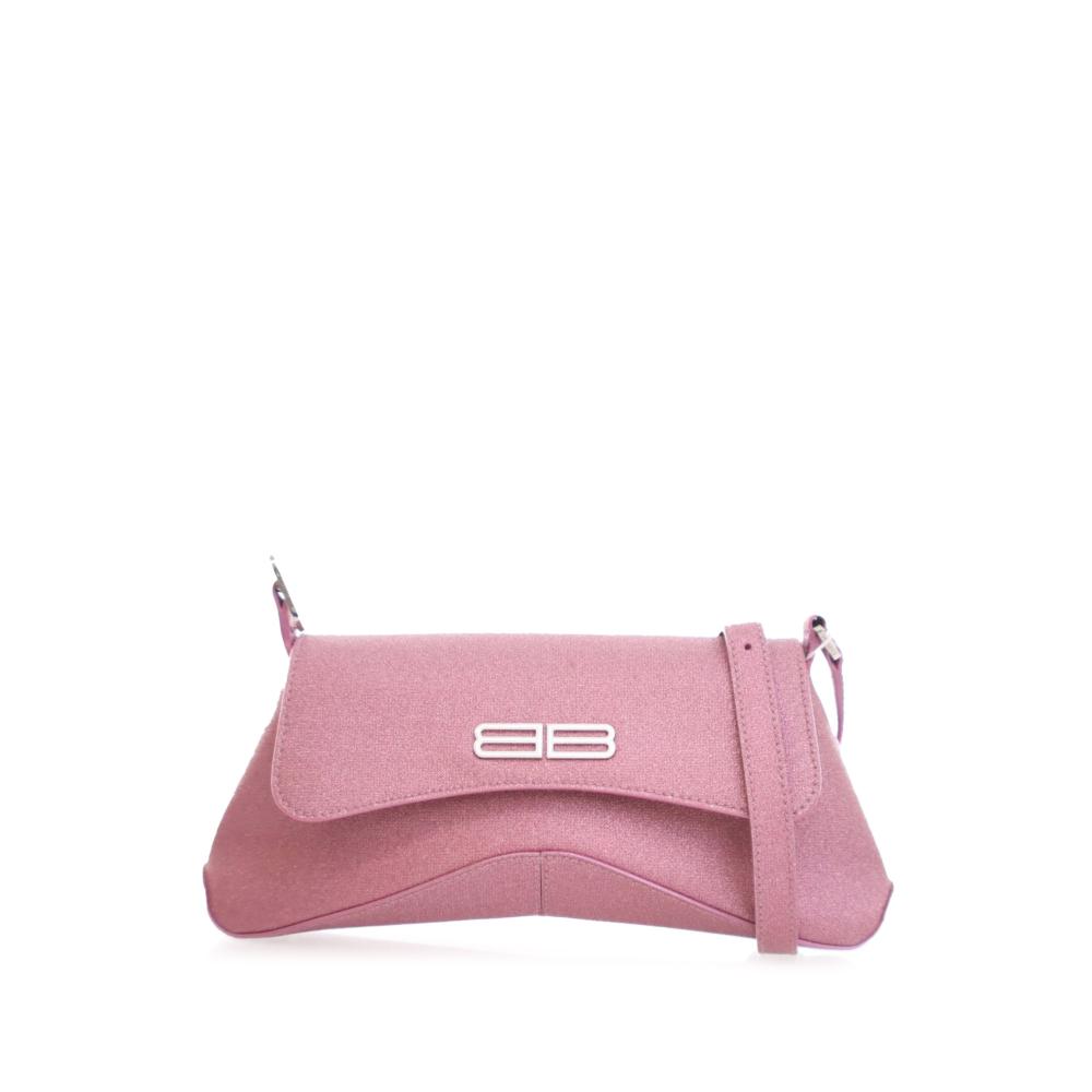 Balenciaga AB Balenciaga Pink N/a Fabric Small Xx Glitter Flap Italy