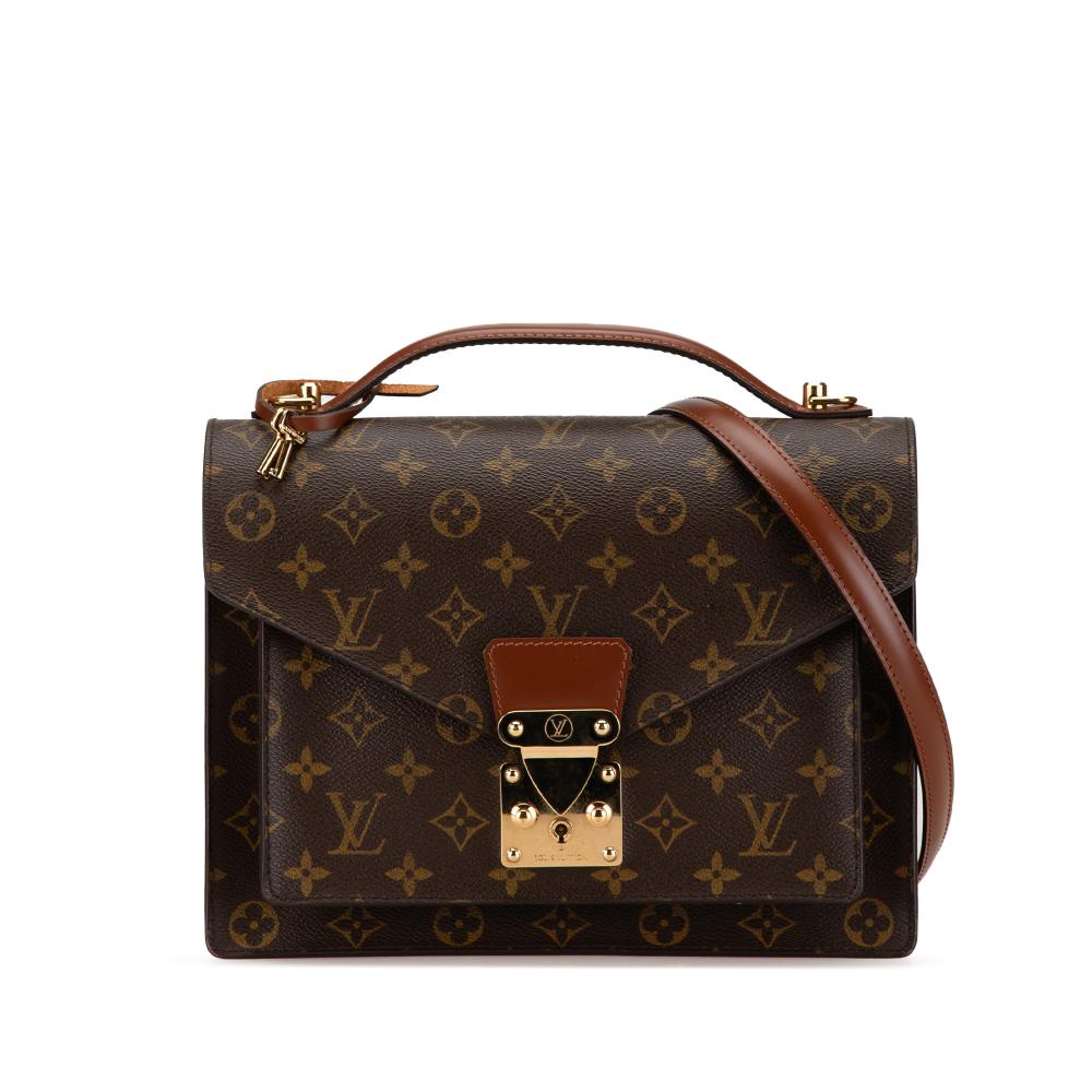 Louis Vuitton AB Louis Vuitton Brown Monogram Canvas Canvas Monogram Monceau 28 France