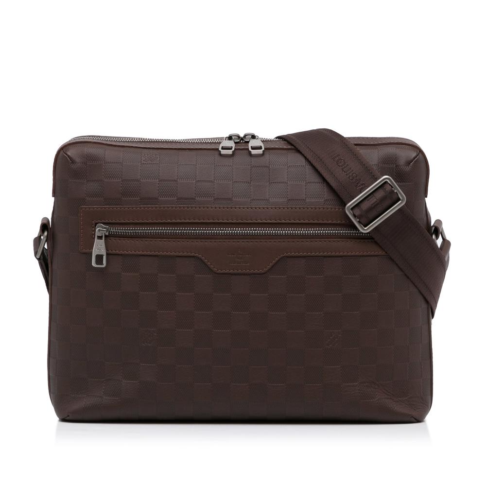 Louis Vuitton AB Louis Vuitton Brown Dark Brown Calf Leather Damier Infini Calypso MM France