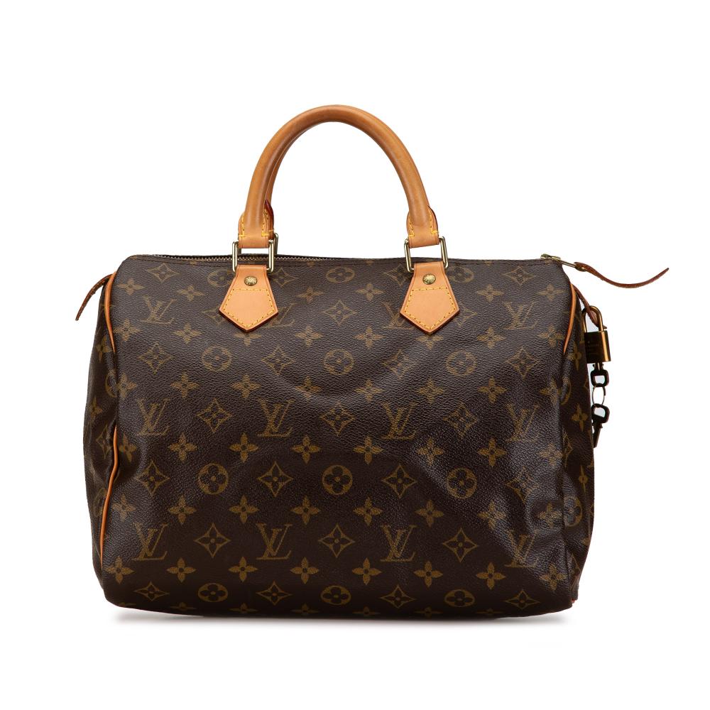 Louis Vuitton B Louis Vuitton Brown Monogram Canvas Canvas Monogram Speedy 30 France