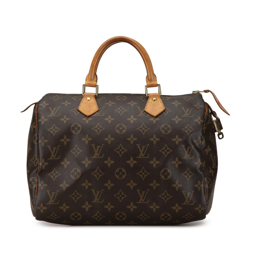 Louis Vuitton B Louis Vuitton Brown Monogram Canvas Canvas Monogram Speedy 30 France