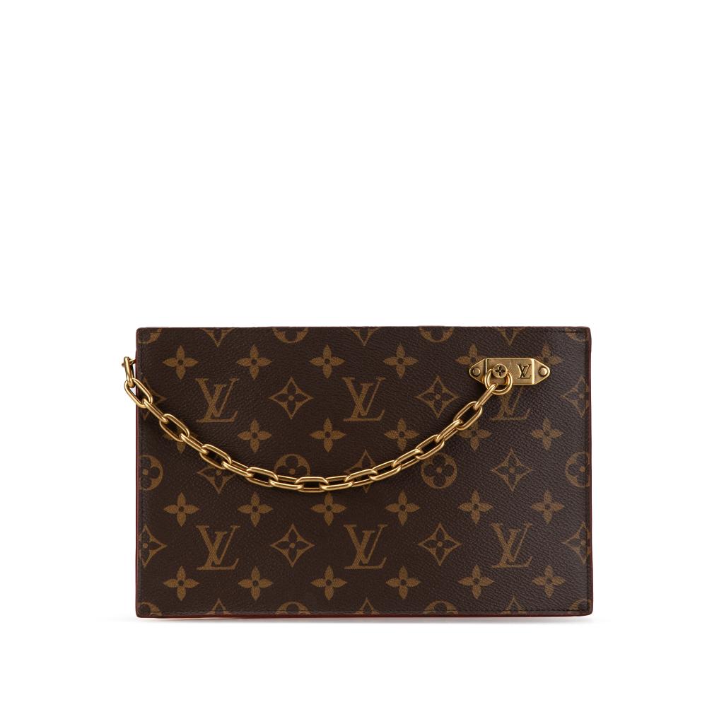 Louis Vuitton B Louis Vuitton Brown Monogram Canvas Canvas Monogram Legacy Chain Clutch Spain