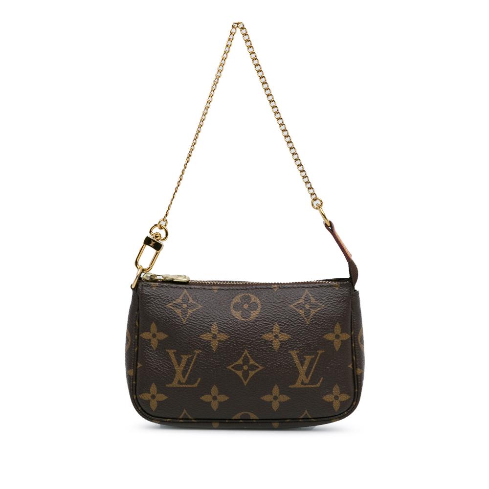 Louis Vuitton B Louis Vuitton Brown Monogram Canvas Canvas Monogram Mini Pochette Accessoires France