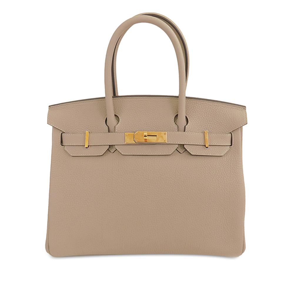 Hermès AB Hermès Gray Calf Leather Togo Birkin Retourne 30 France