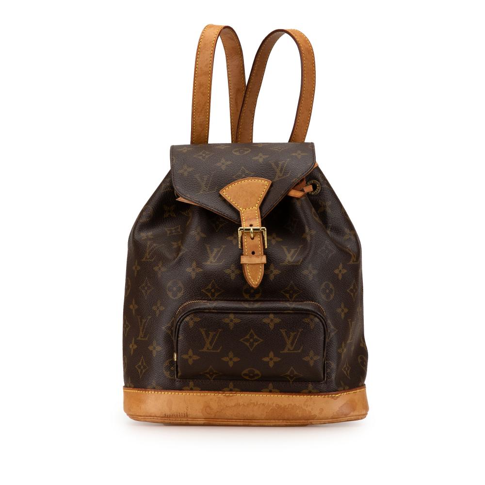 Louis Vuitton B Louis Vuitton Brown Monogram Canvas Canvas Monogram Montsouris PM France