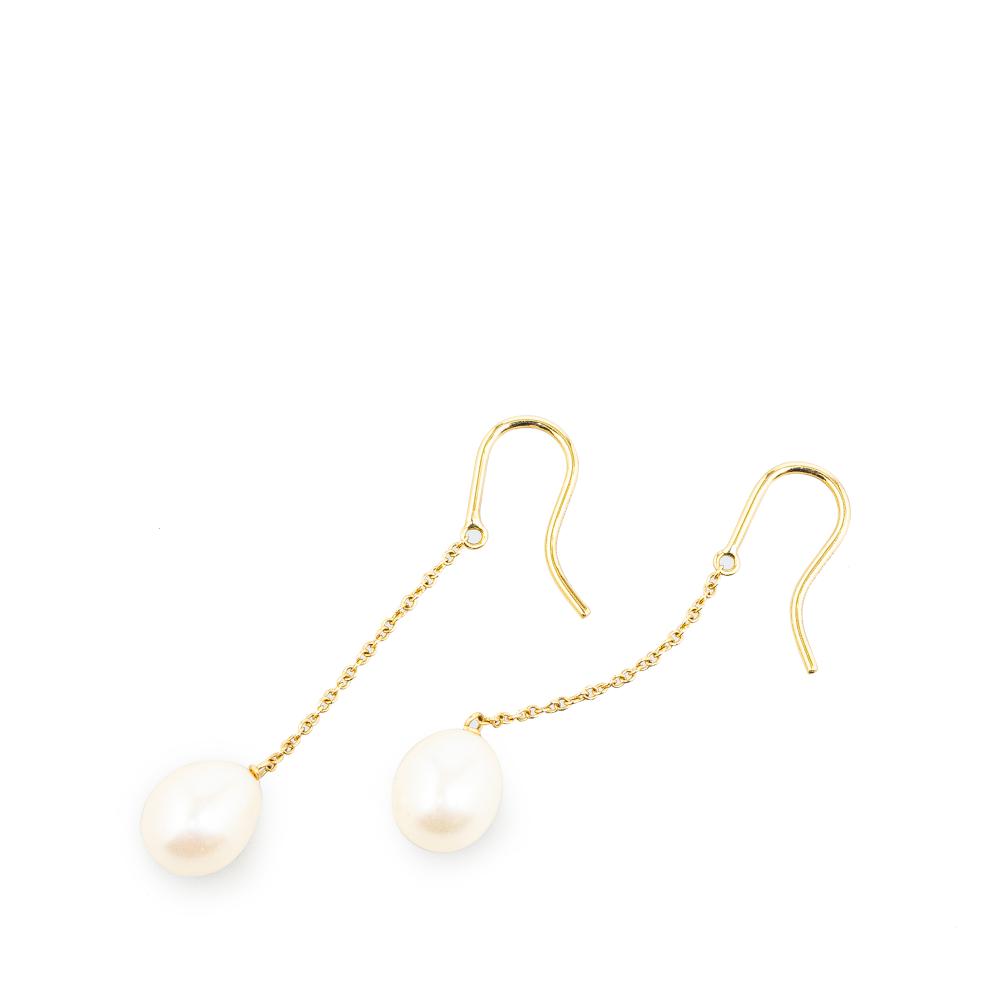 Tiffany & Co B Tiffany Gold 18K Yellow Gold Metal Pearls By The Yard Drop Earrings United States